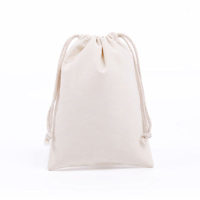 Custom Logo Accepted Cotton Linen Drawstring Bag for Eco Friendly Gift Packaging