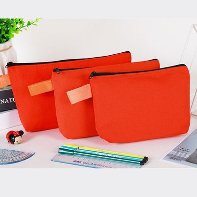 Canvas Zipper Pencil Pouch for Custom Logo Printed Makeup Bag and Travel Essentials