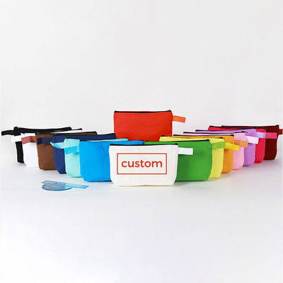 Canvas Zipper Pencil Pouch for Custom Logo Printed Makeup Bag and Travel Essentials