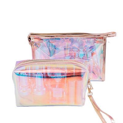 TPU Transparent Cosmetic Bag Custom Logo Beauty Multi-function Laser Cosmetic Pouch