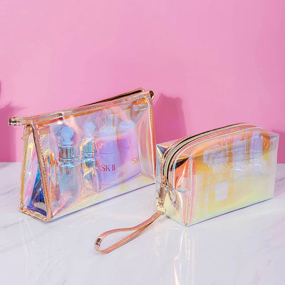TPU Transparent Cosmetic Bag Custom Logo Beauty Multi-function Laser Cosmetic Pouch