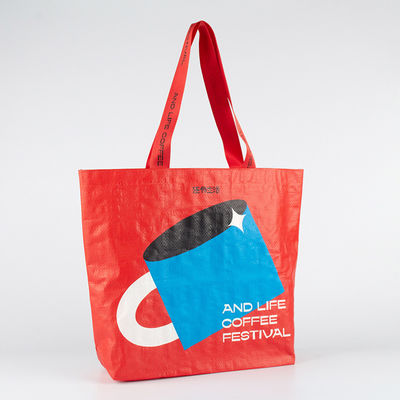 Customized Tote Bag with Handle Printing Heavy Duty Laminated Polypropylene Woven Bag