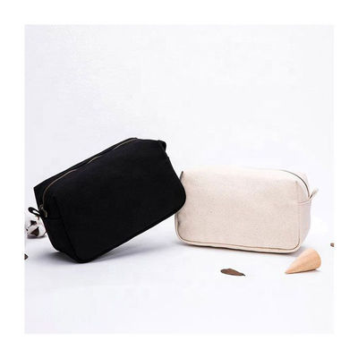 Custom Clear RPET Material Black Handle Toiletry Cosmetic Bag With Logo Zipper Closure
