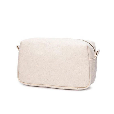Custom Clear RPET Material Black Handle Toiletry Cosmetic Bag With Logo Zipper Closure