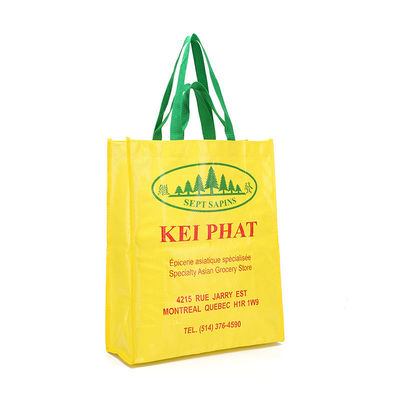 Custom Size Fashion Tote Bag with Multi Color Logo Printed Laminated PP Woven Material