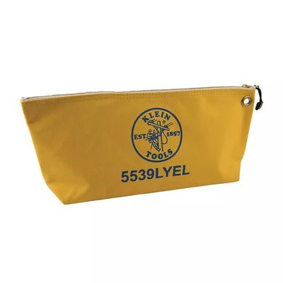16 oz. Canvas Tool Multipurpose Pouch Tote Bag with Metal Zippers and RPET Material