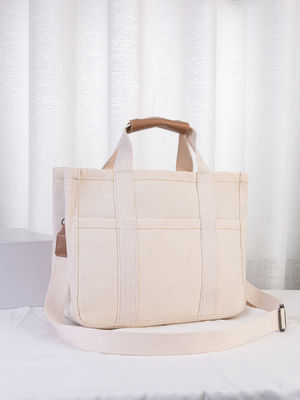 Acceptable OEM/ODM Customizable Logo Big Sustainable Cotton Canvas Shopper Tote Bag