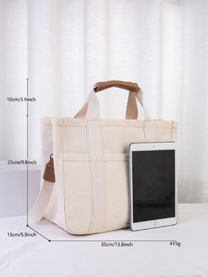 Acceptable OEM/ODM Customizable Logo Big Sustainable Cotton Canvas Shopper Tote Bag