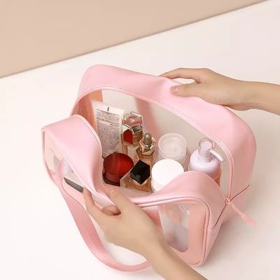 Zipper Closure Custom Pouch Beauty Makeup Bag with Printed Logo and Travel Cosmetic Bag