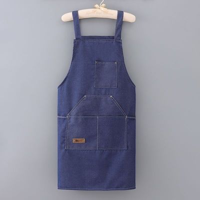 Custom Denim Hairdresser Garden Tools Apron with Pockets Support 7 Days Sample Order