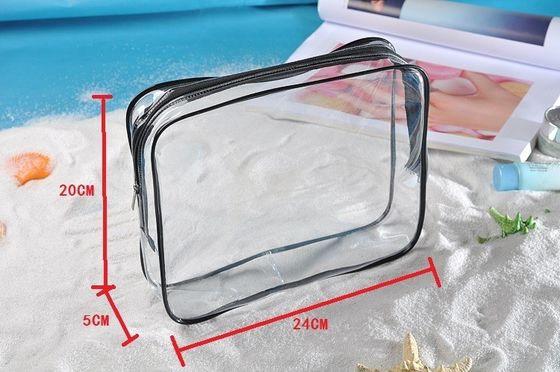 3-Pc Crystal Clear Cosmetic Bag Set for Travel and Toiletries OEM/ODM Acceptable