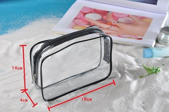 3-Pc Crystal Clear Cosmetic Bag Set for Travel and Toiletries OEM/ODM Acceptable