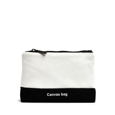 Letter Pattern Canvas Cosmetic Bag for Small Toiletry Pouch