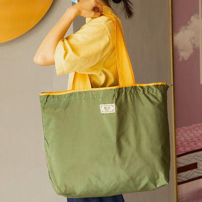 2024 Custom Logo Foldable Nylon Casual Tote Bag for Polyester Grocery Shopping Bag