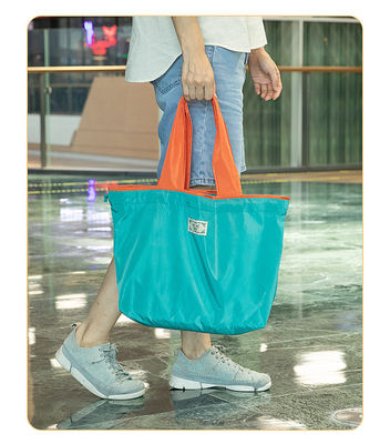 2024 Custom Logo Foldable Nylon Casual Tote Bag for Polyester Grocery Shopping Bag