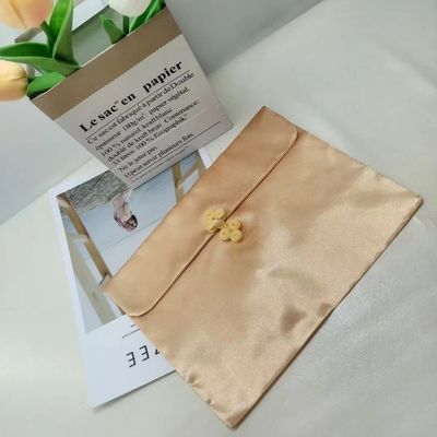 Stylish Satin Envelop Bag for Custom Logo Flip Dust Bag Wig Underwear Scarf Packing