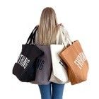 Unisex Custom Printed Fabric Shopping Tote Bag with Large Capacity and Customized Color