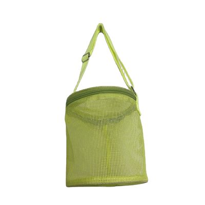 3D Circular Sand Digging Toy Storage Bag Custom Logo Mesh Shell Collect Bags for Beach Fun
