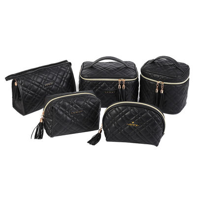 PU Leather Makeup Cosmetic Bags Set in Fashion Style with Customized Color Combination