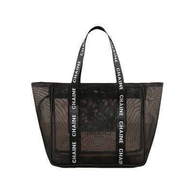 Custom Logo Tote Bag Large Market Grocery Shopper Gift Beach Net Nylon Mesh Shopping