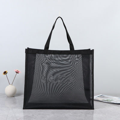 Custom Logo Tote Bag Large Market Grocery Shopper Gift Beach Net Nylon Mesh Shopping