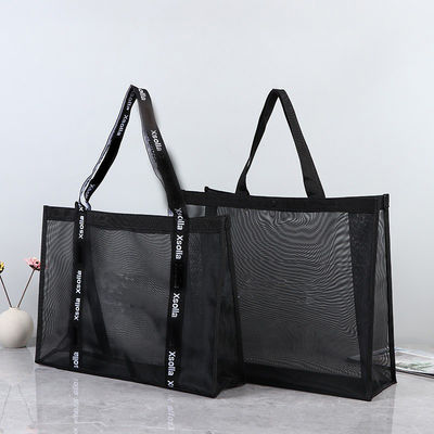 Custom Logo Tote Bag Large Market Grocery Shopper Gift Beach Net Nylon Mesh Shopping