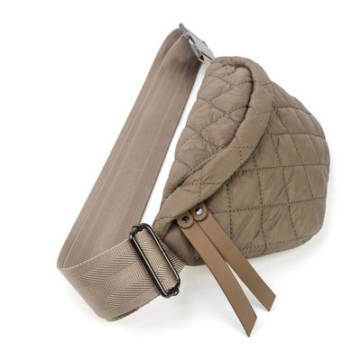 Fashion Quilted Sling Bag Women's Waist Bags Nylon Puffer Bag with Other Pattern Type
