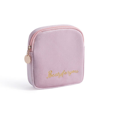 Personalized Logo Custom Makeup Bag Cases Pouch Set Private Label Velvet Cosmetic Bag