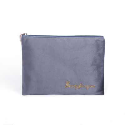 Personalized Logo Custom Makeup Bag Cases Pouch Set Private Label Velvet Cosmetic Bag