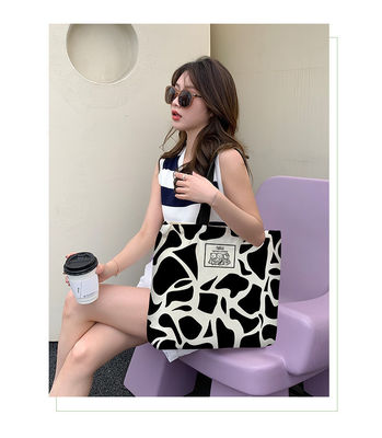 Open Closure Corduroy Tote Bag for Girls Classy Design and Customized Color