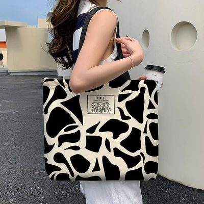 Open Closure Corduroy Tote Bag for Girls Classy Design and Customized Color