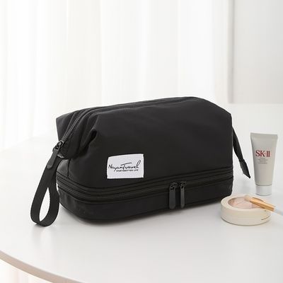 Custom Logo Printed Eco Friendly Vanity Case Velvet Zipper Pouch for Makeup Cosmetic