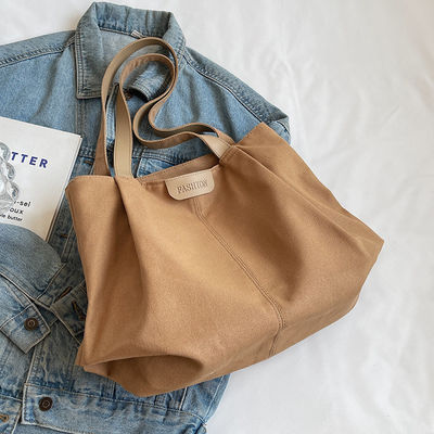 Luxury Woman Tote Handbag Fashion Crossbody Tote Bag Canvas With Pockets Custom Logo Polyester Lining