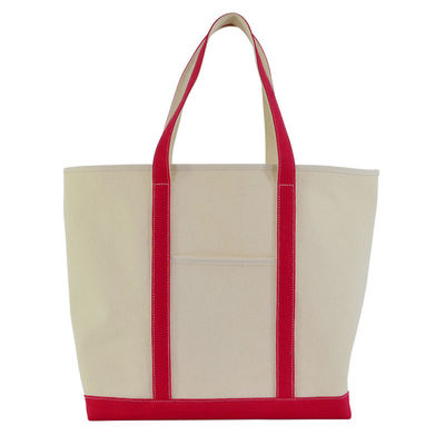 Multi-purpose Cotton Canvas Reusable Grocery Shopping Tote Bag with Open Closure