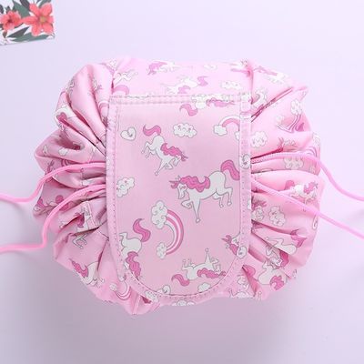 Custom Logo Print Oxford Drawstring Cosmetic Bag for Newest Fashionable Style