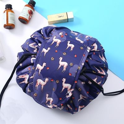 Custom Logo Print Oxford Drawstring Cosmetic Bag for Newest Fashionable Style