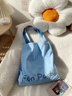 Women's Custom Logo Eco Reusable Floral Design Printed Natural Recycled Cotton Canvas Shopping Tote Bag