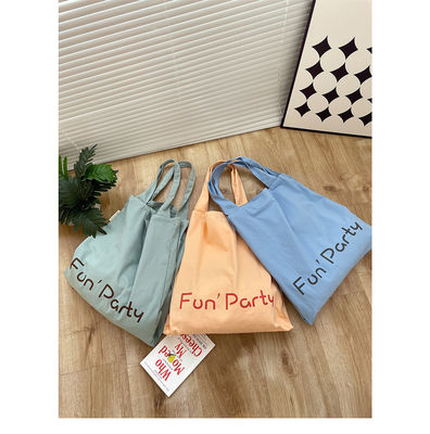 Women's Custom Logo Eco Reusable Floral Design Printed Natural Recycled Cotton Canvas Shopping Tote Bag