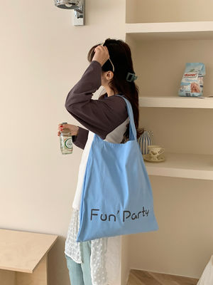 Women's Custom Logo Eco Reusable Floral Design Printed Natural Recycled Cotton Canvas Shopping Tote Bag