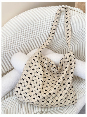 Women's Large Capacity Korean Ins Printed Shoulder Bag for Commuting and Shopping