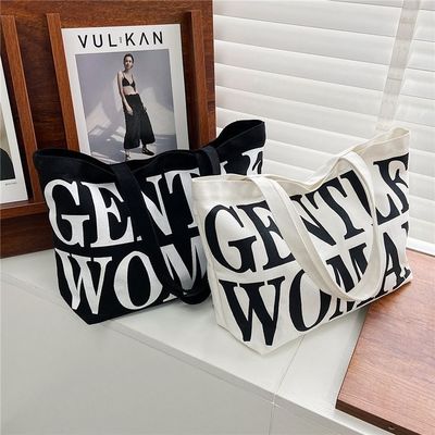 Large Capacity Oversized Canvas Cotton Shopping Tote Bag for Beach Picnic Custom Logo