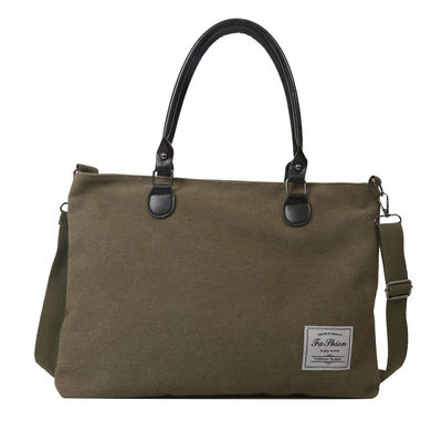 None Decoration Cotton Large Shopping Tote Bag With Pocket And Zipper Custom Print Logo