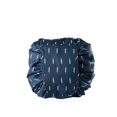 Convenient Customized Color Waterproof Foldable Drawstring Canvas Makeup Bag for Cosmetics