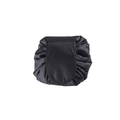 Convenient Customized Color Waterproof Foldable Drawstring Canvas Makeup Bag for Cosmetics
