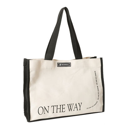 Open Closure Type Heavy Duty Cotton Shopping Bag with Customized Color Canvas Tote Bag