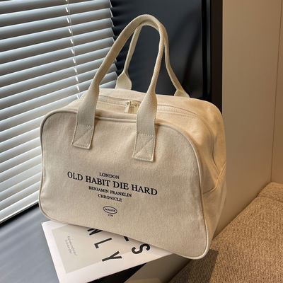 Customized Large Capacity Open Closure Cotton Canvas Shopping Tote Bag for Women
