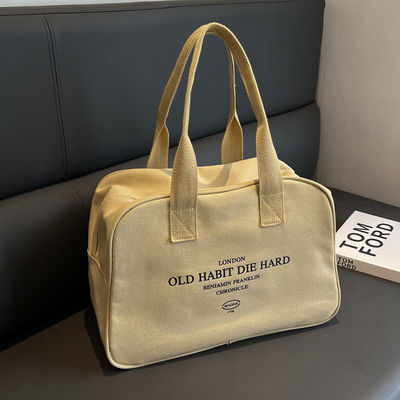 Customized Large Capacity Open Closure Cotton Canvas Shopping Tote Bag for Women