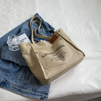 Single Handle Luxury Woman Tote Handbag Fashion Canvas Bag in Customized Color Options
