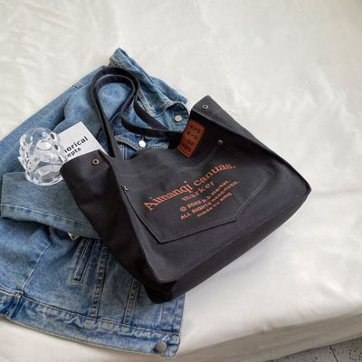 Single Handle Luxury Woman Tote Handbag Fashion Canvas Bag in Customized Color Options