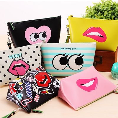 Convenient Fashinable Pu Cosmetic Bag Customized Logo For Your Cosmetics Needs